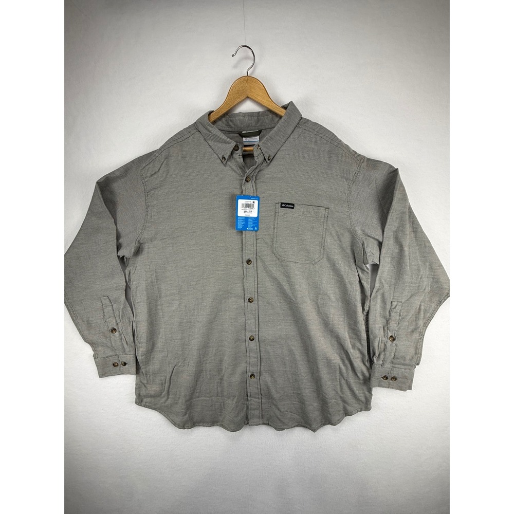 Columbia Rapid Rivers II Long Sleeve Shirt Mens XXL Grey Regular Fit NWT